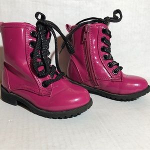 Circo Pink Moto Combat Boots Size 6